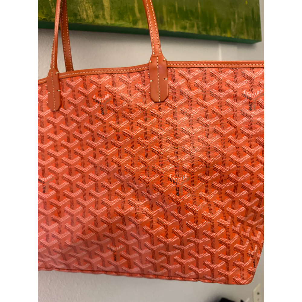 Goyard St. Louis PM Tote – Orange Canvas with Pouch - Picture 2 of 16